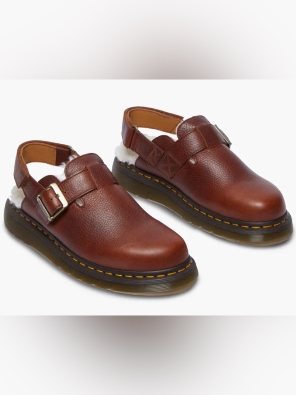 Dr. Martens Brown Leather Slingback Mules
